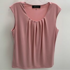 Kasper Sleeveless Blouse in Blush Pink, M